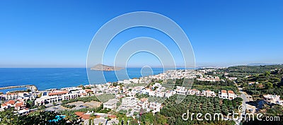 Platanias elevated panorama Stock Photo