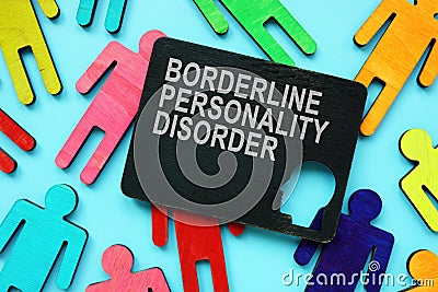 Plate with Borderline Personality Disorder BPD words. Stock Photo