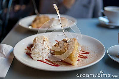 Cake dessert, delicious and fancy with icecreams Stock Photo