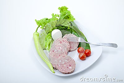 Plate of food Stock Photo