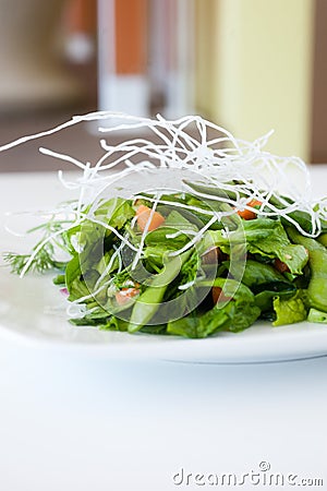 Plate of fresh chopped salad Stock Photo