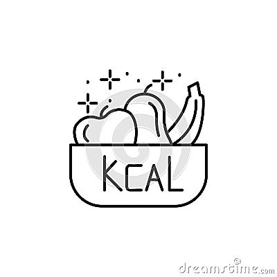 Plate fruits icon. Simple line, outline vector of diet icons for ui and ux, website or mobile application Stock Photo