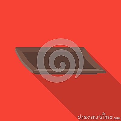 Plate icon in flate style isolated on white background. Sushi symbol stock vector illustration. Vector Illustration