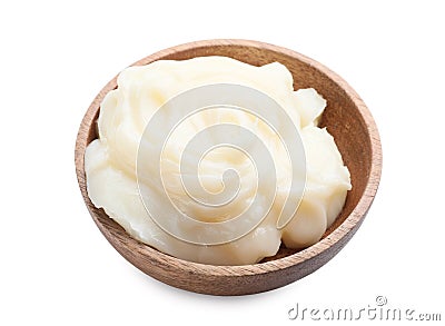 Plate with lard on white background Stock Photo