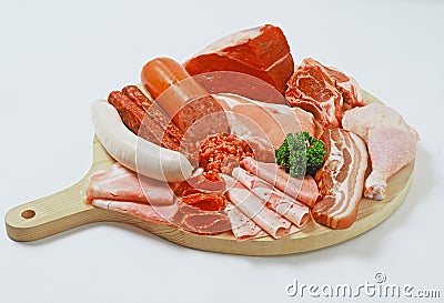 Plate of meats Stock Photo