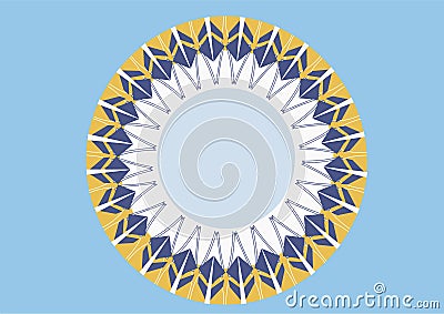 Plate with Oriental ornament Stock Photo