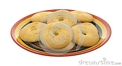 Plate of Portuguese biscoitos hard biscuits Stock Photo