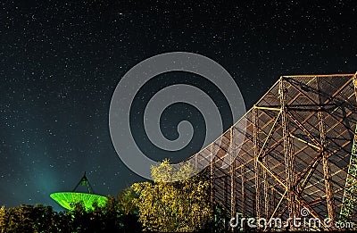 Plate of the station of exploration of an ionosphere Stock Photo