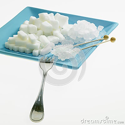 plate with sugar Stock Photo