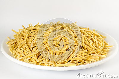 Plate of traditional Turkish noodle Stock Photo