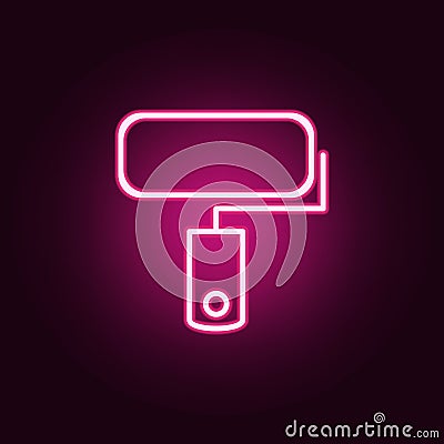 platen for painting icon. Elements of web in neon style icons. Simple icon for websites, web design, mobile app, info graphics Stock Photo
