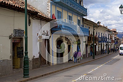 Plateros Street in Cusco Peru 830044 Editorial Stock Photo