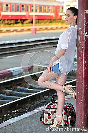 On platform Stock Photo