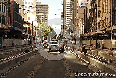 Platform at Elizabeth street Editorial Stock Photo