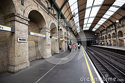 Platform railway station Editorial Stock Photo