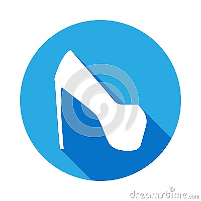 platform shoes icon with long shadow. Signs and symbols can be used for web, logo, mobile app, UI, UX Stock Photo