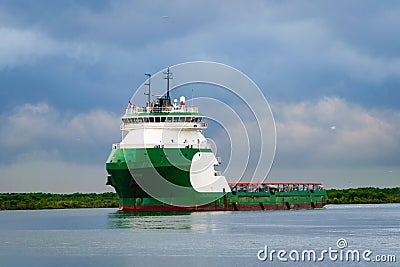 Platform Supply Vessel Stock Photo