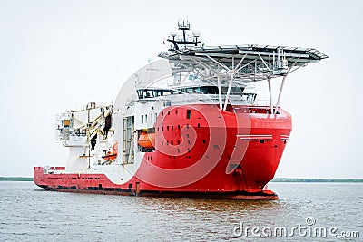 Platform Supply Vessel Stock Photo