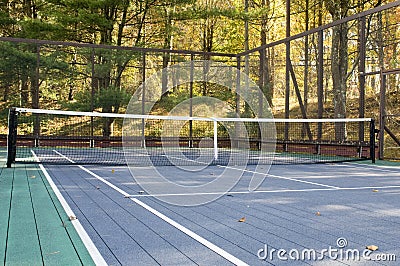 Platform tennis paddle court Stock Photo