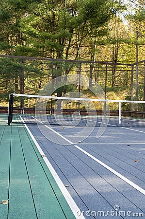 Platform tennis paddle court Stock Photo