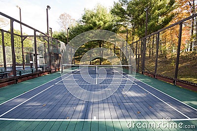 Platform tennis paddle sports court Stock Photo