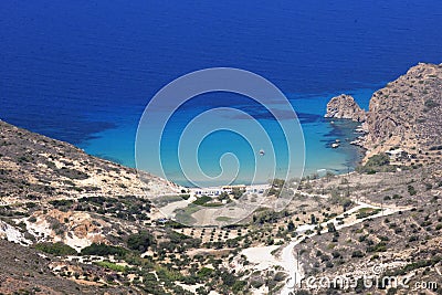 Plathiena Beach on Milos Island Stock Photo