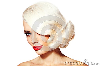 Platinum blonde beauty Stock Photo