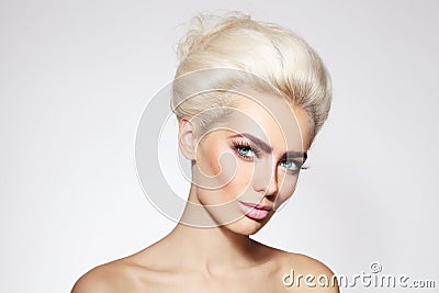 Platinum blonde beauty Stock Photo