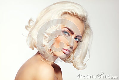 Platinum blonde Stock Photo