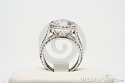 Platinum Diamond Ring Stock Photo