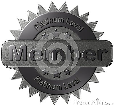 Platinum Level Member (Seal) Stock Photo