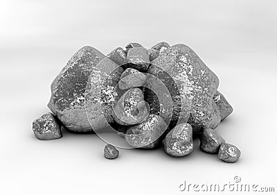 Platinum NUggets Stock Photo