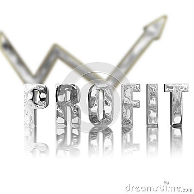 Platinum Profit Up & Up Stock Photo