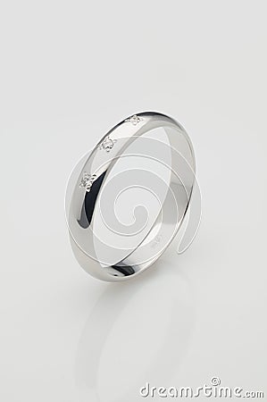 Platinum ring Stock Photo