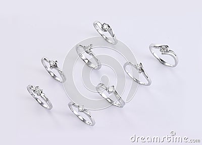 Platinum rings Stock Photo