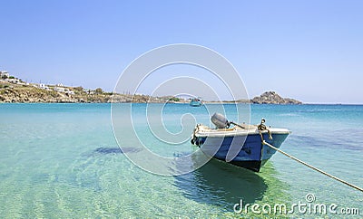 Platis Gialos beach, Mykonos, Greece Stock Photo