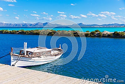 Platja de Muro Esperanza beach Alcudia Bay Majorca Stock Photo