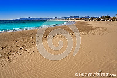 Platja Prat d\'En Fores beach in Cambrils Stock Photo