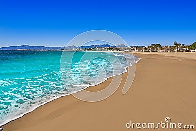 Platja Prat d'En Fores beach in Cambrils Stock Photo