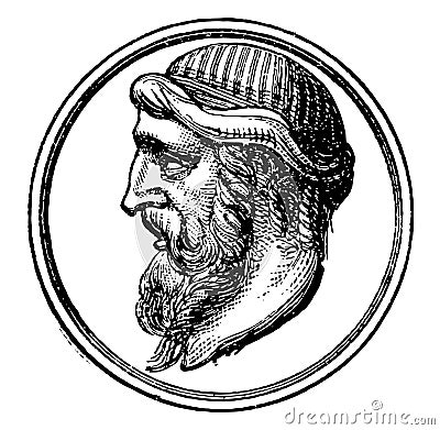 Plato vintage illustration Vector Illustration