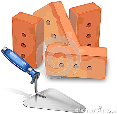 Platoir and bricks Vector Illustration
