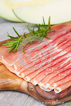 Platter of ham Stock Photo