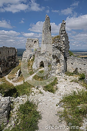 Plavecky castle ruins, Slovakia Stock Photo