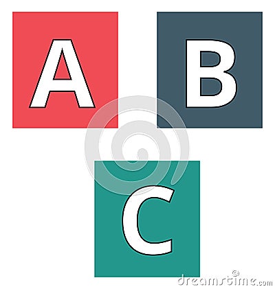 Play Blocks Isolated Color Vector Icon Vector Illustration