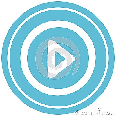 play button circular icon Vector Illustration