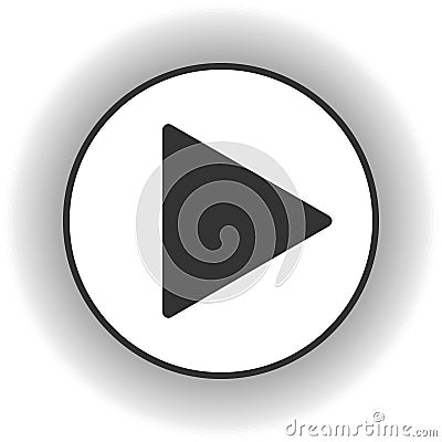 Play button icon. Music and video forward click shape symbol. Push arrow start player media. New EPS 10 Vector illustration Vector Illustration