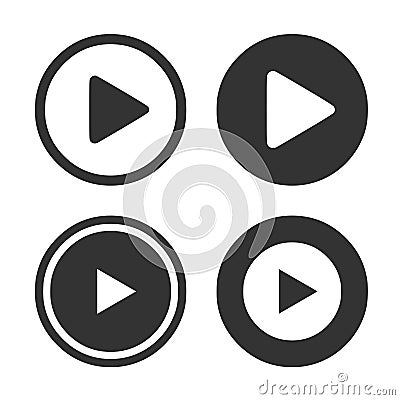 Play button icon Vector Illustration