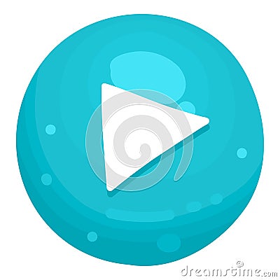 Play button and progress-bar, bright different form of button for games and app. Vector Illustration