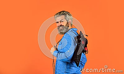 Play computer games. Online gaming. Modern leisure. Run any modern game. Hipster gamer headphones and keyboard. Shop Stock Photo