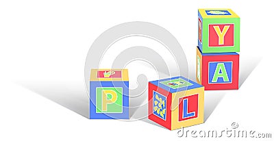 Play cubes Vector Illustration